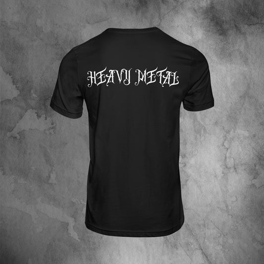 Heavy Metal T-Shirt (White,Black)