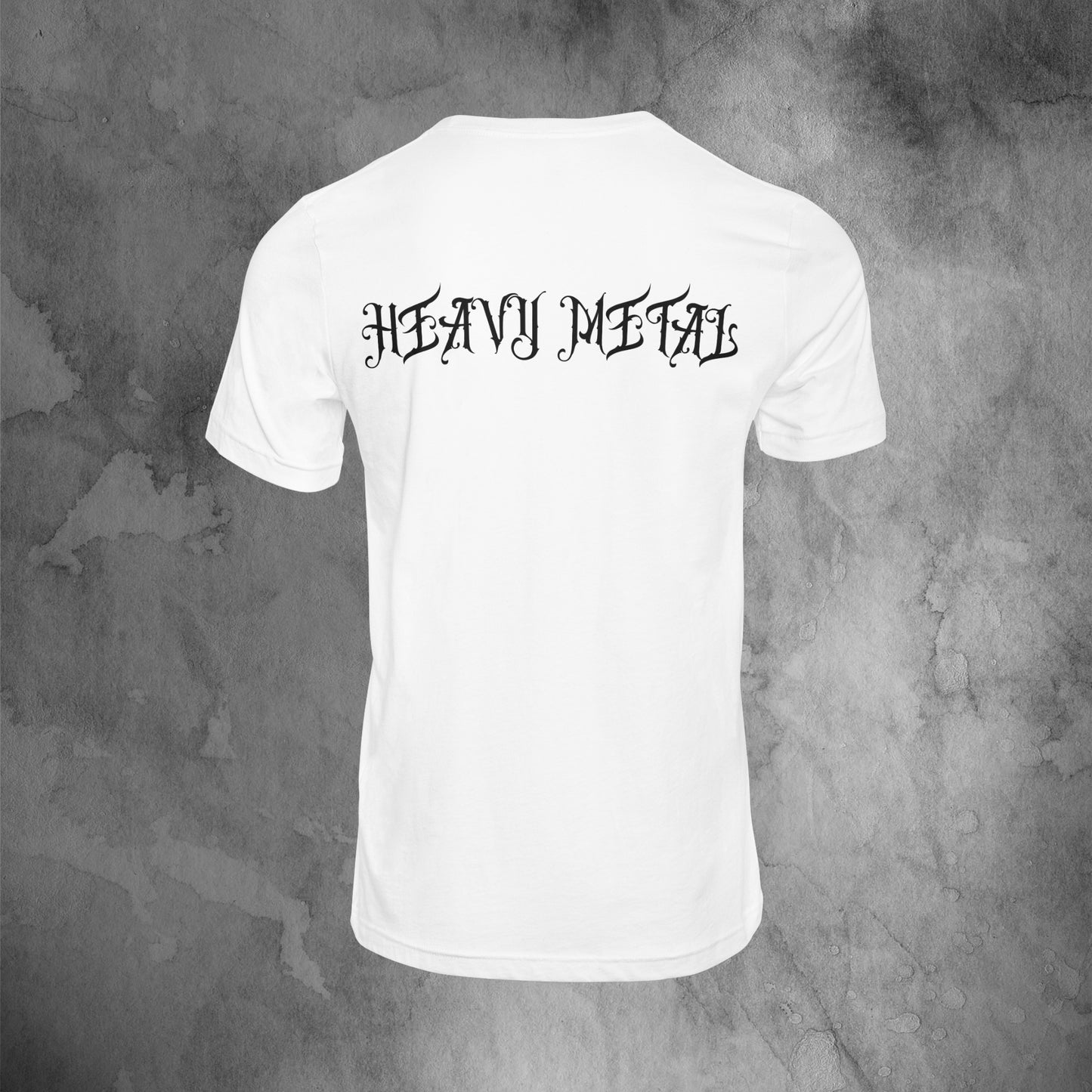 Heavy Metal T-Shirt (White,Black)